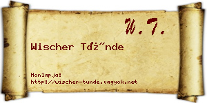 Wischer Tünde névjegykártya